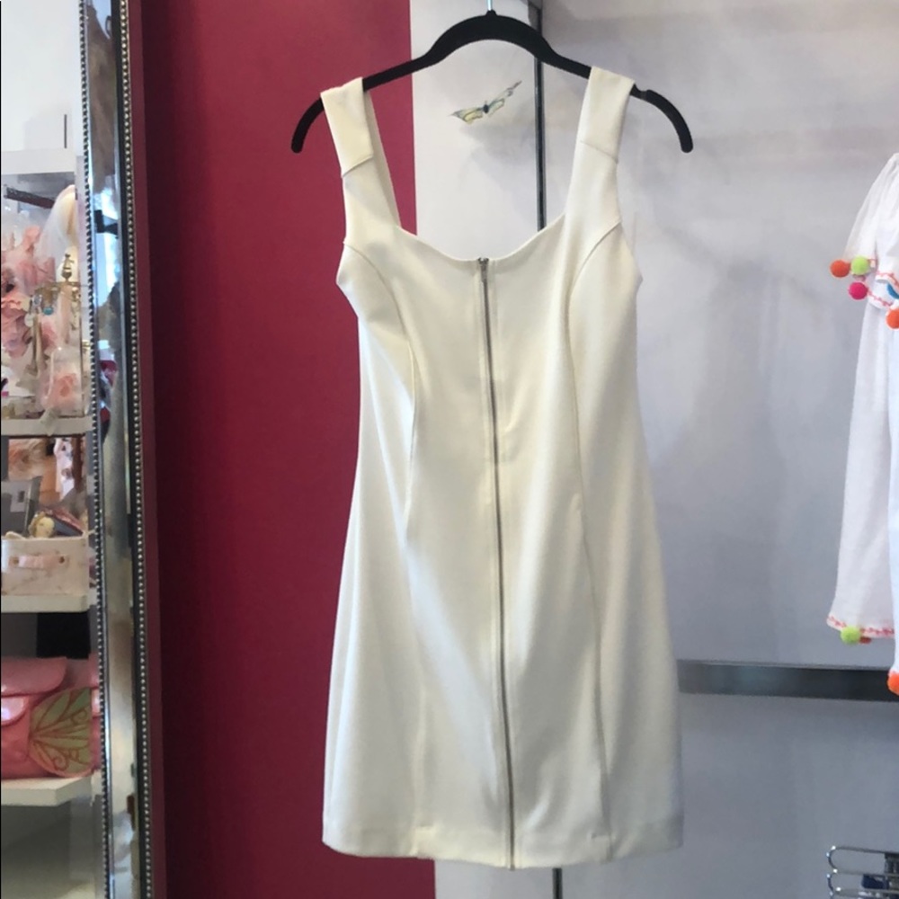 White Zip up dress